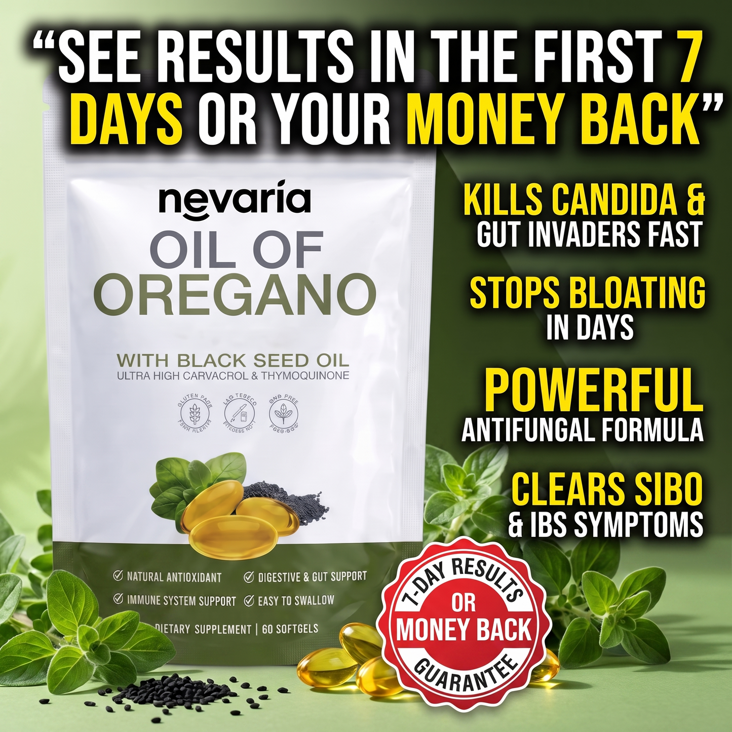 Nevaria® Oil Of Oregano Softgels