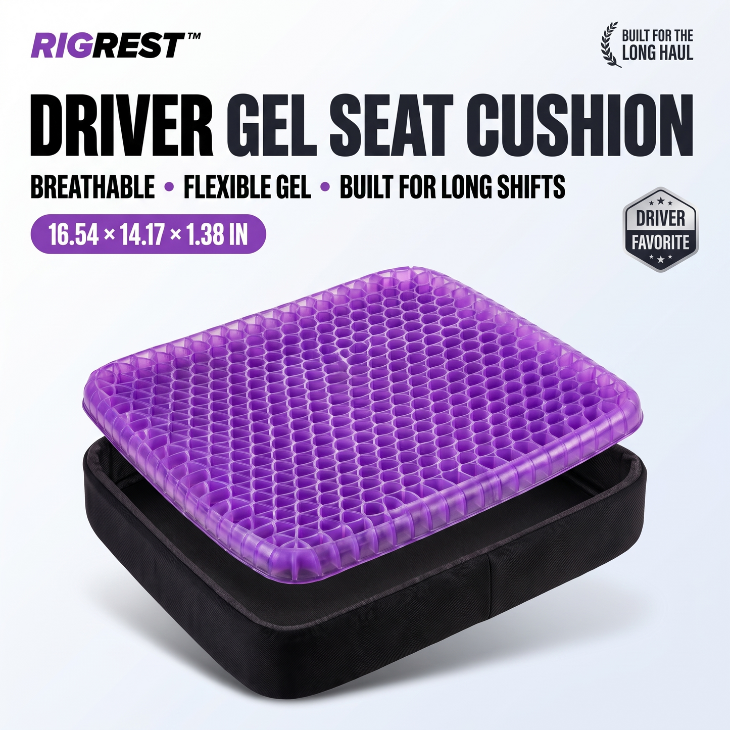 RigRest™ Driver Gel Seat Cushion