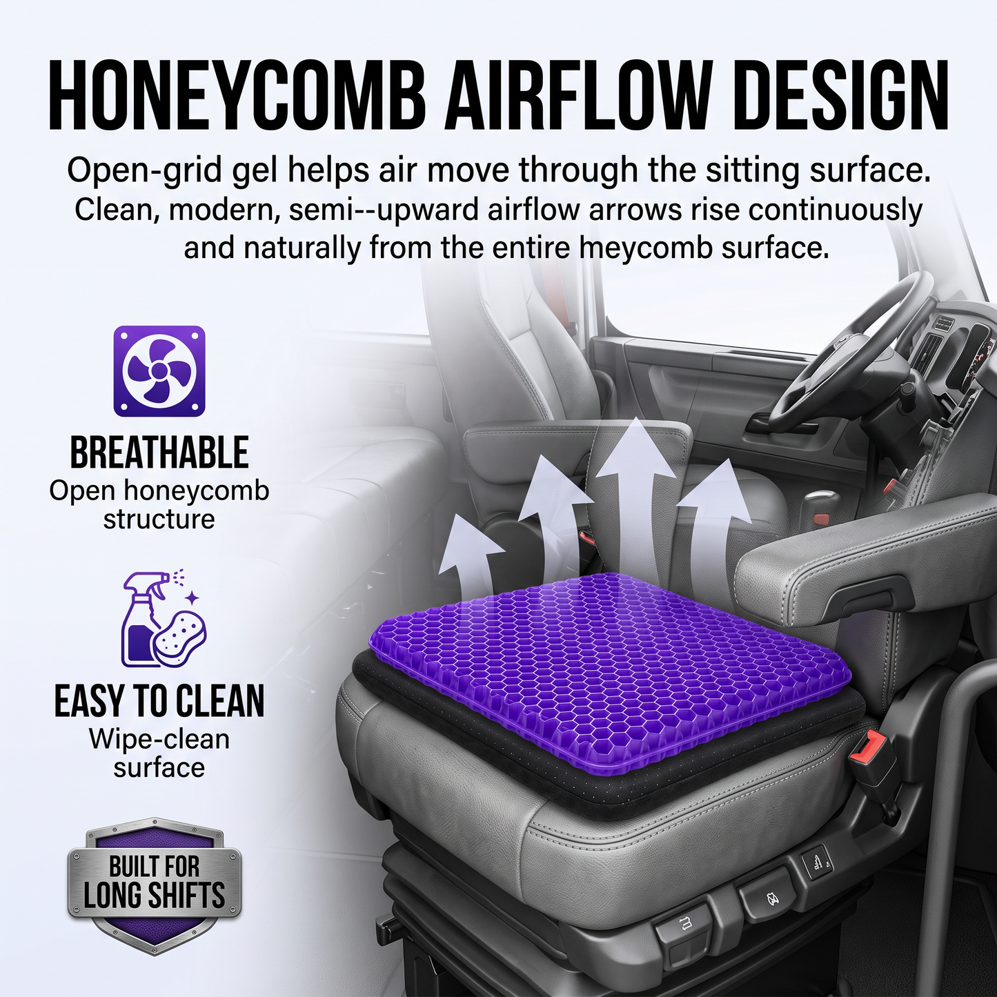 RigRest™ Driver Gel Seat Cushion