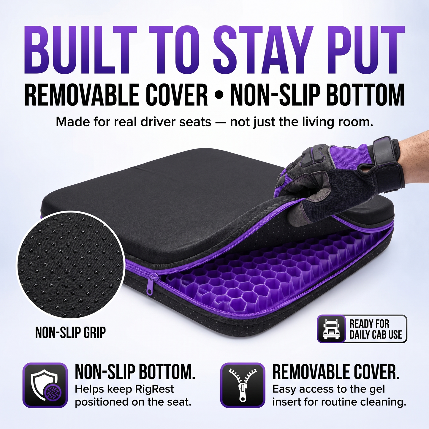 RigRest™ Driver Gel Seat Cushion